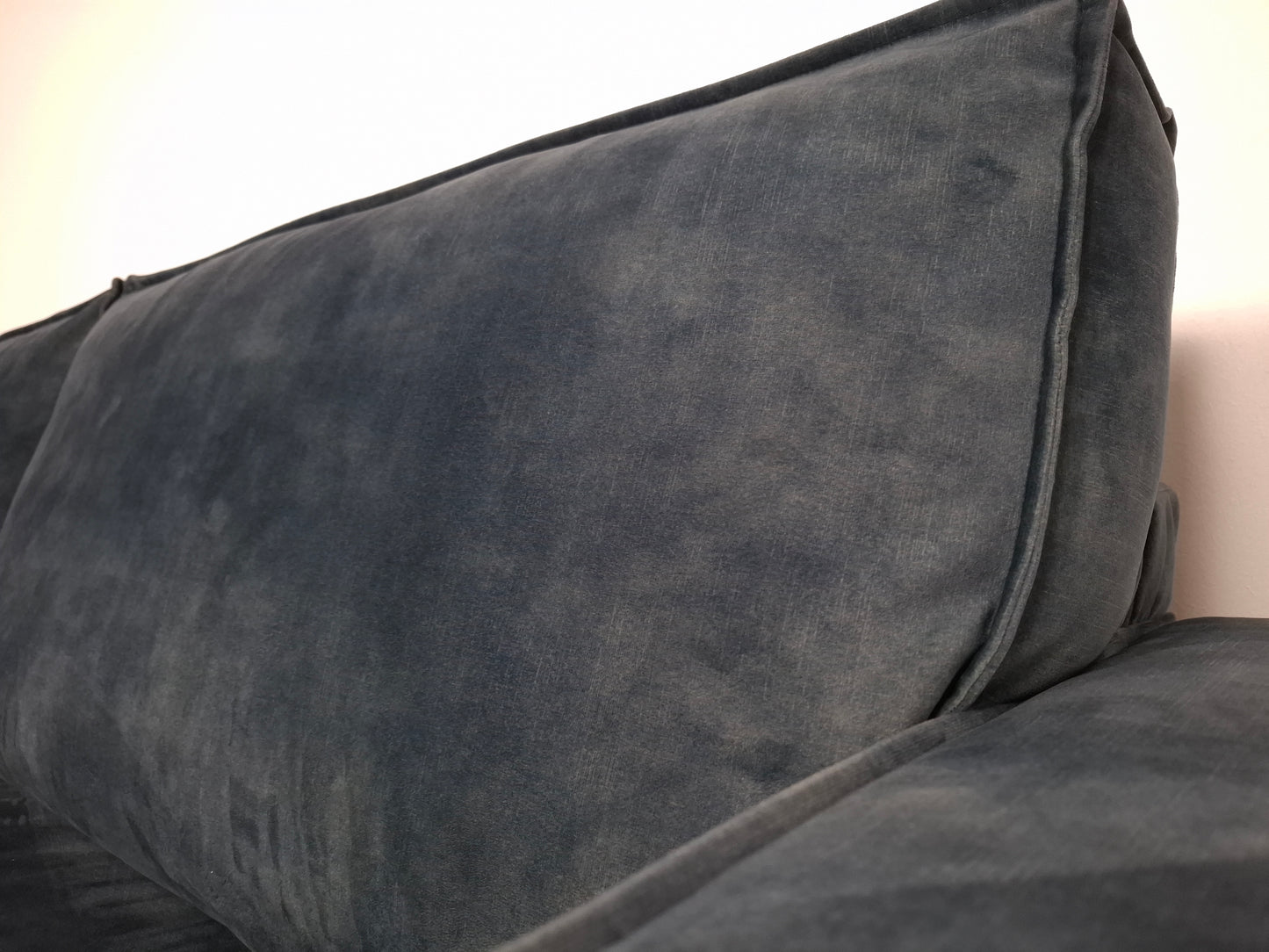 Velourse hoekbank | Petrol blauw