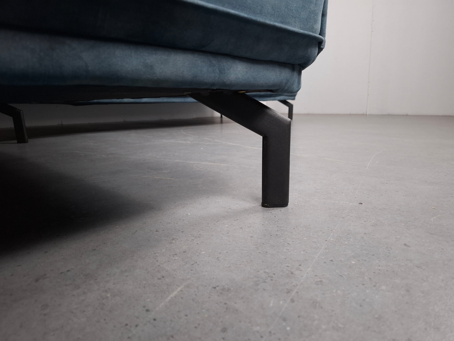 Velourse hoekbank | Petrol blauw