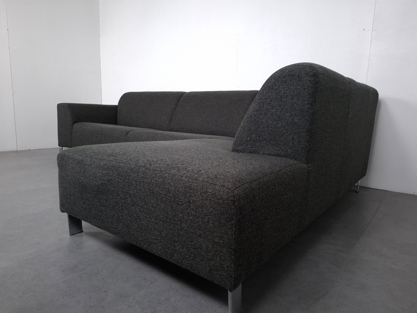 Moderne hoekbank gemeleerd | Grijs