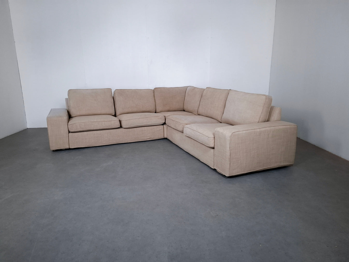 Ikea KIVIK 5 zits Hoekbank | Creme / Beige
