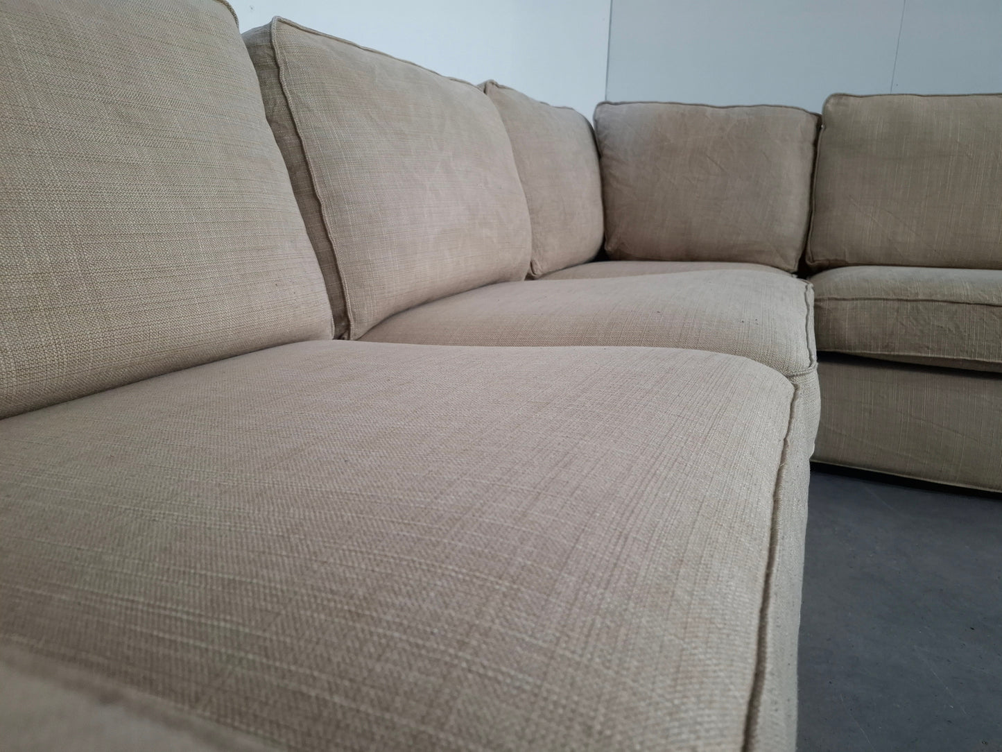Ikea KIVIK 5 zits Hoekbank | Creme / Beige