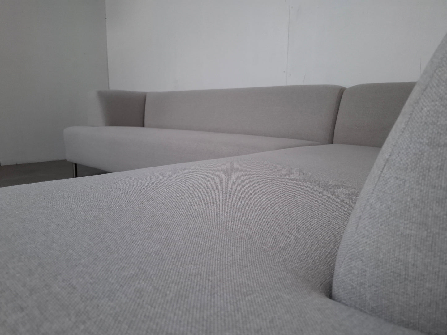 Hoge kwaliteits, moderne stijls hoekbank | Beige /Wit