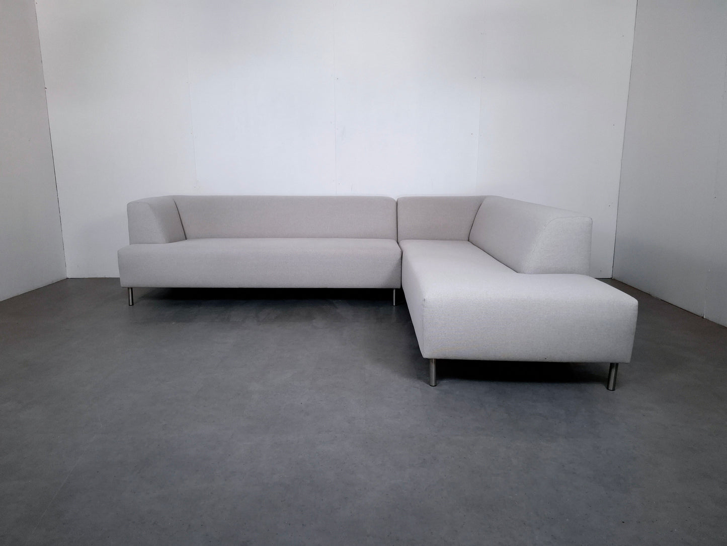 Hoge kwaliteits, moderne stijls hoekbank | Beige /Wit