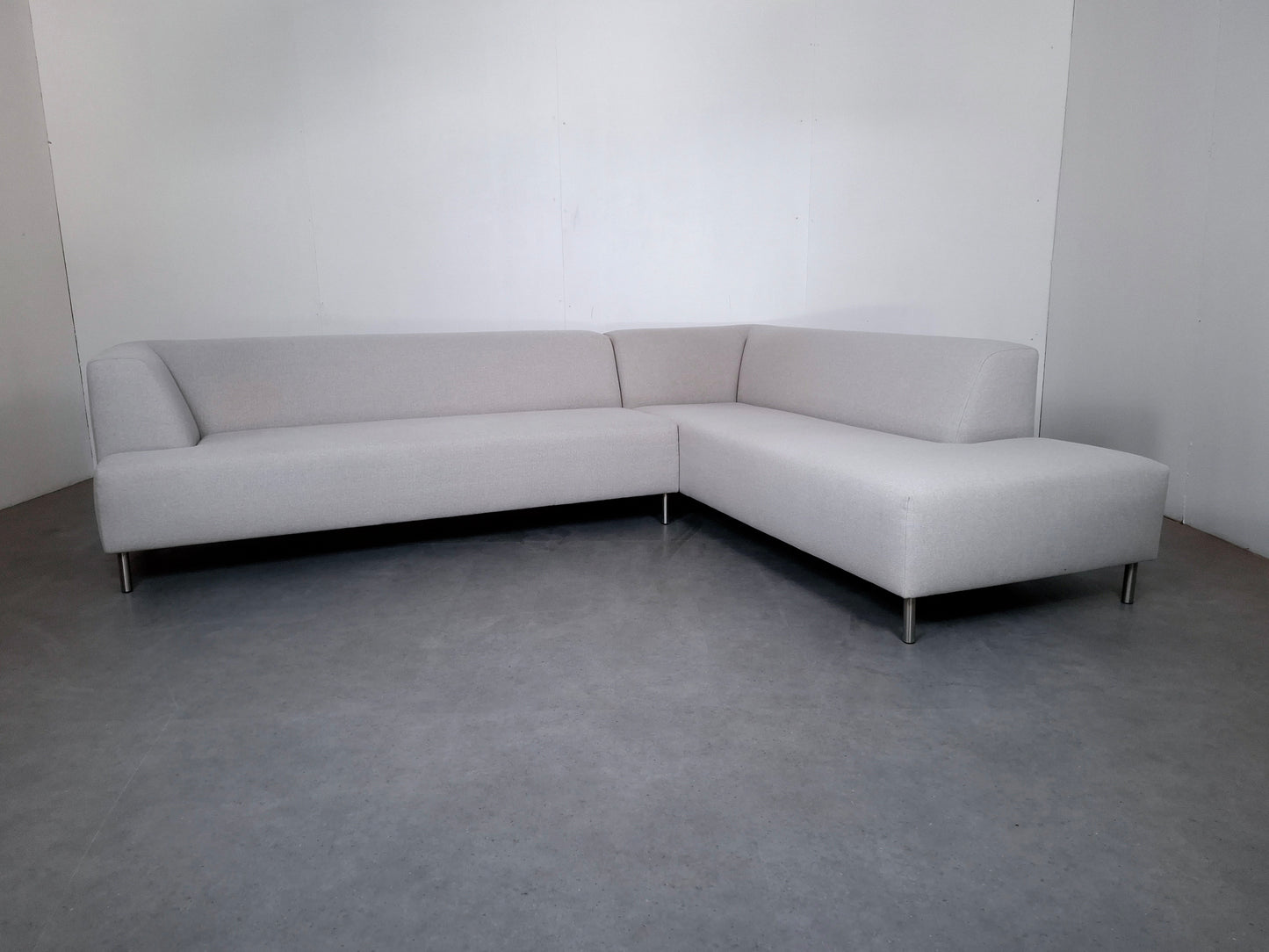 Hoge kwaliteits, moderne stijls hoekbank | Beige /Wit