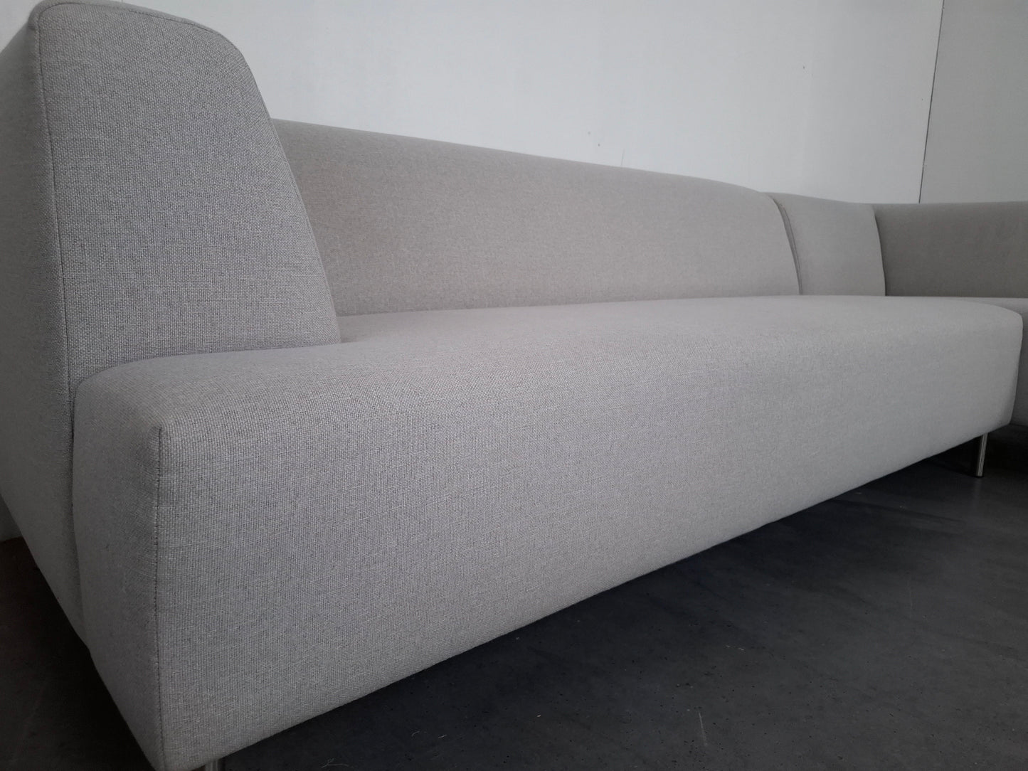 Hoge kwaliteits, moderne stijls hoekbank | Beige /Wit