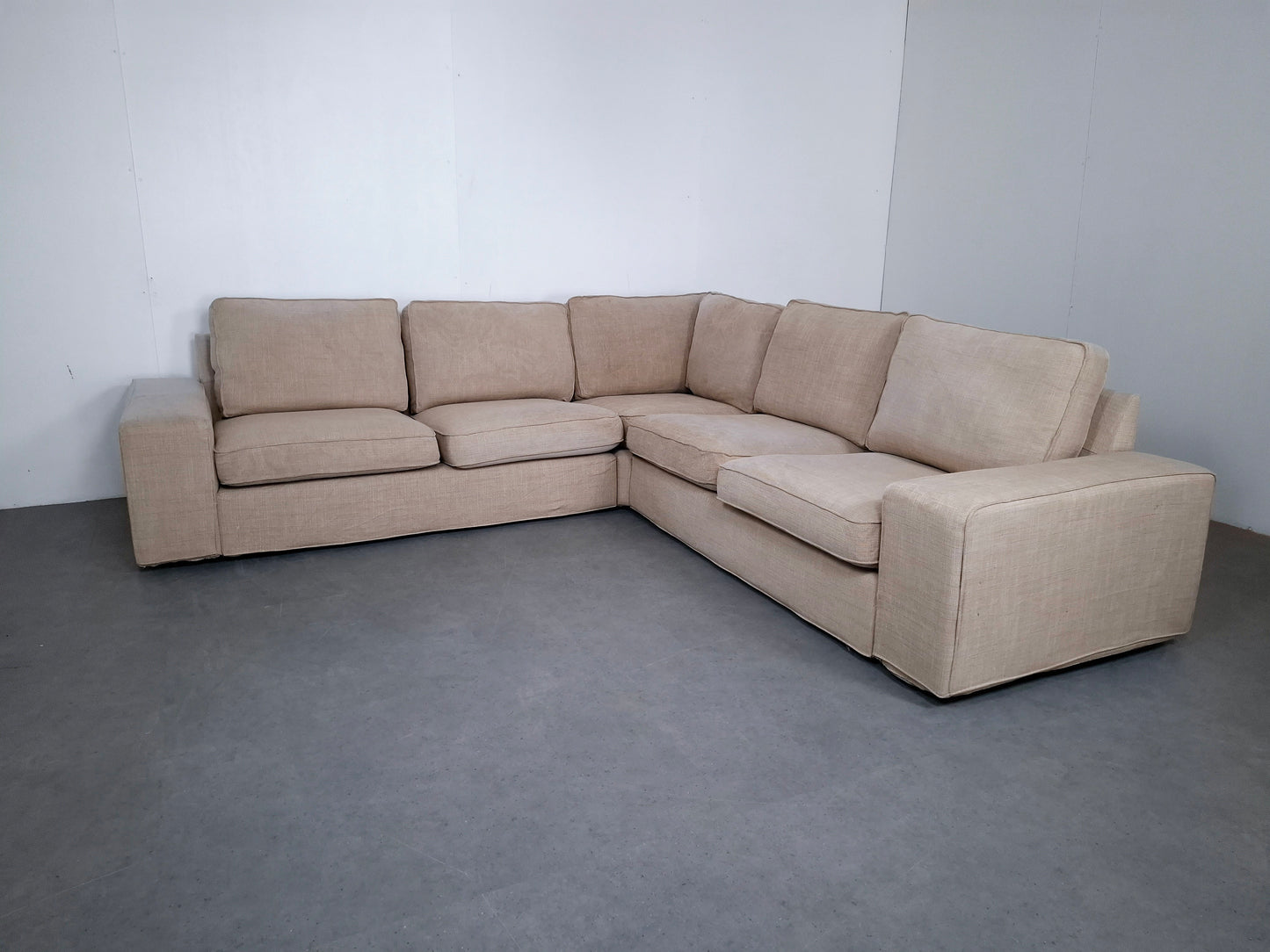 Ikea KIVIK 5 zits Hoekbank | Creme / Beige
