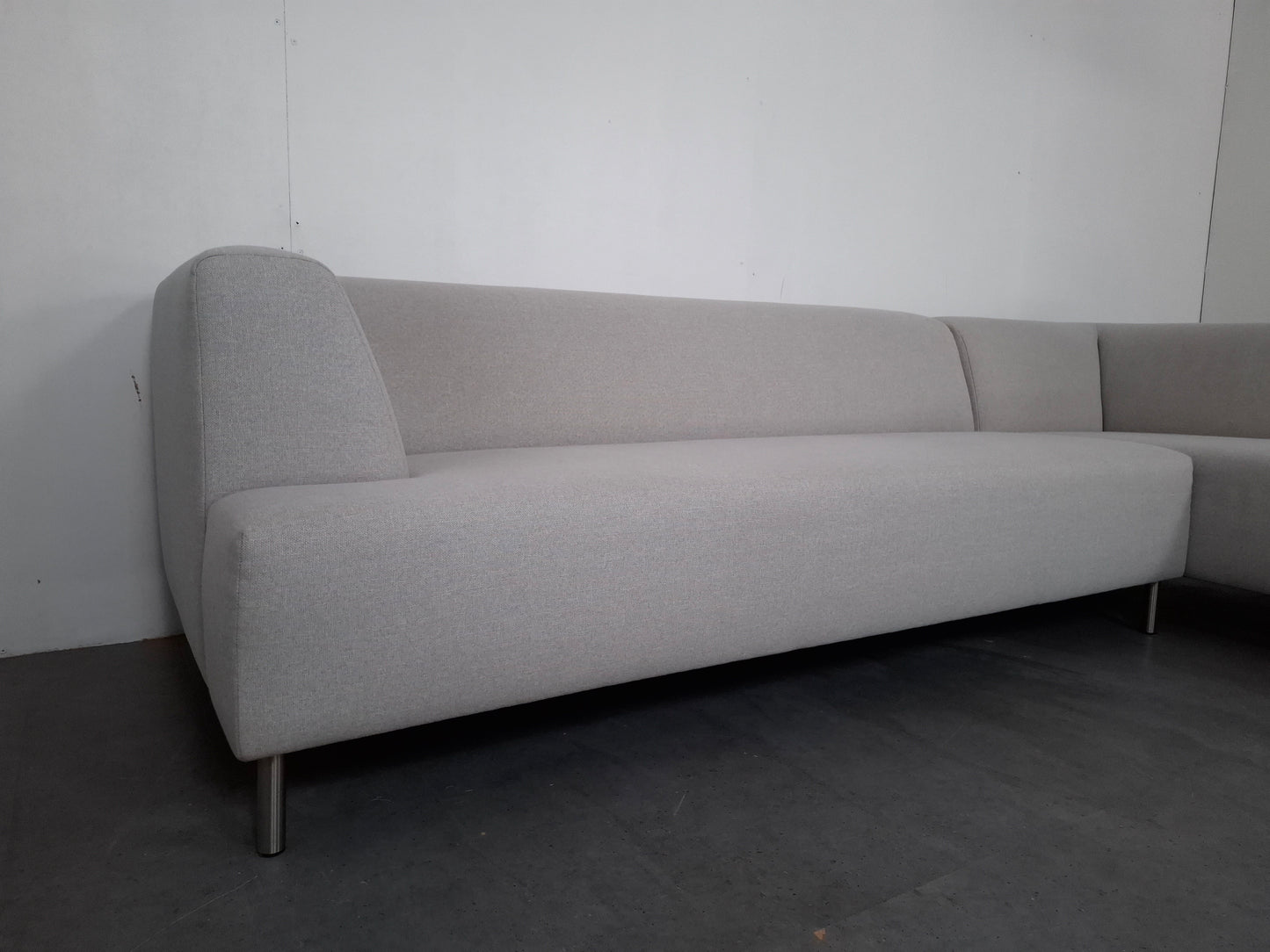 Hoge kwaliteits, moderne stijls hoekbank | Beige /Wit