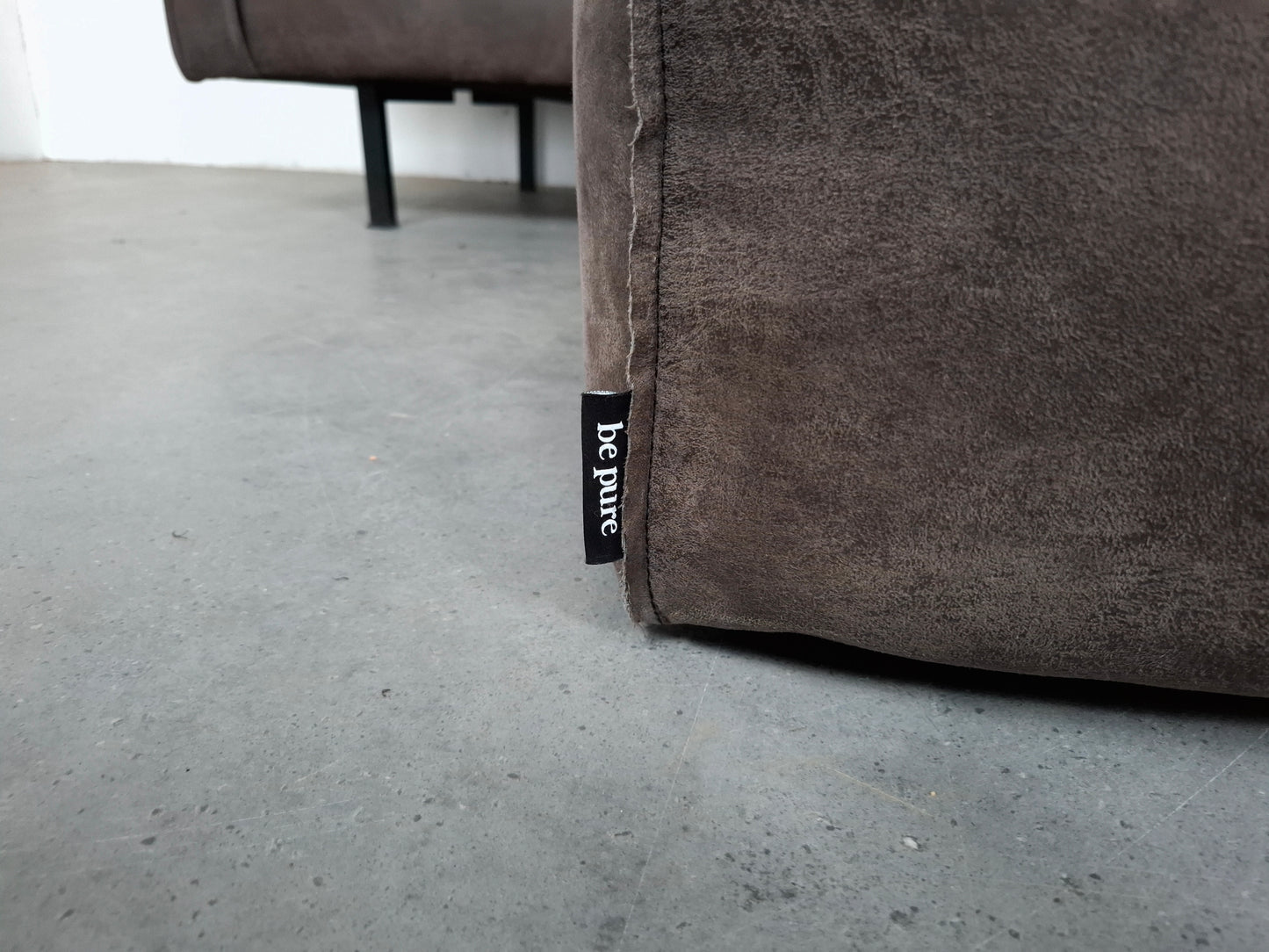 BePure Rodeo 3 zits Bank met Poef | Grijs