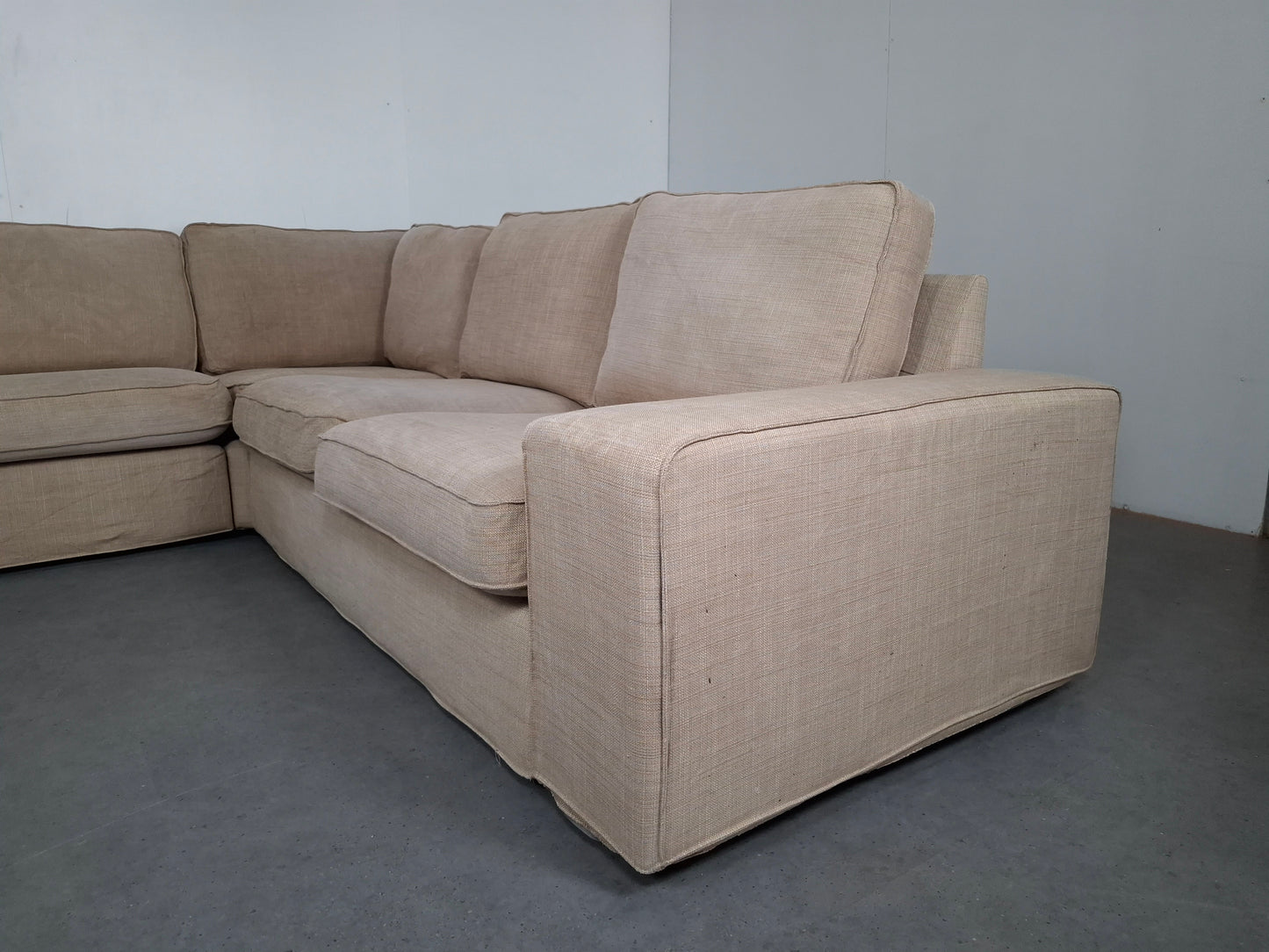 Ikea KIVIK 5 zits Hoekbank | Creme / Beige