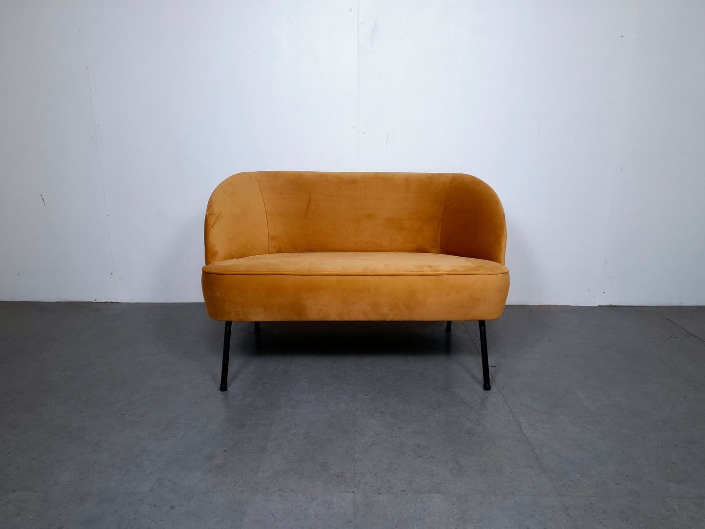 BePureHome Velourse 2 zits bijzet Bank | Geel