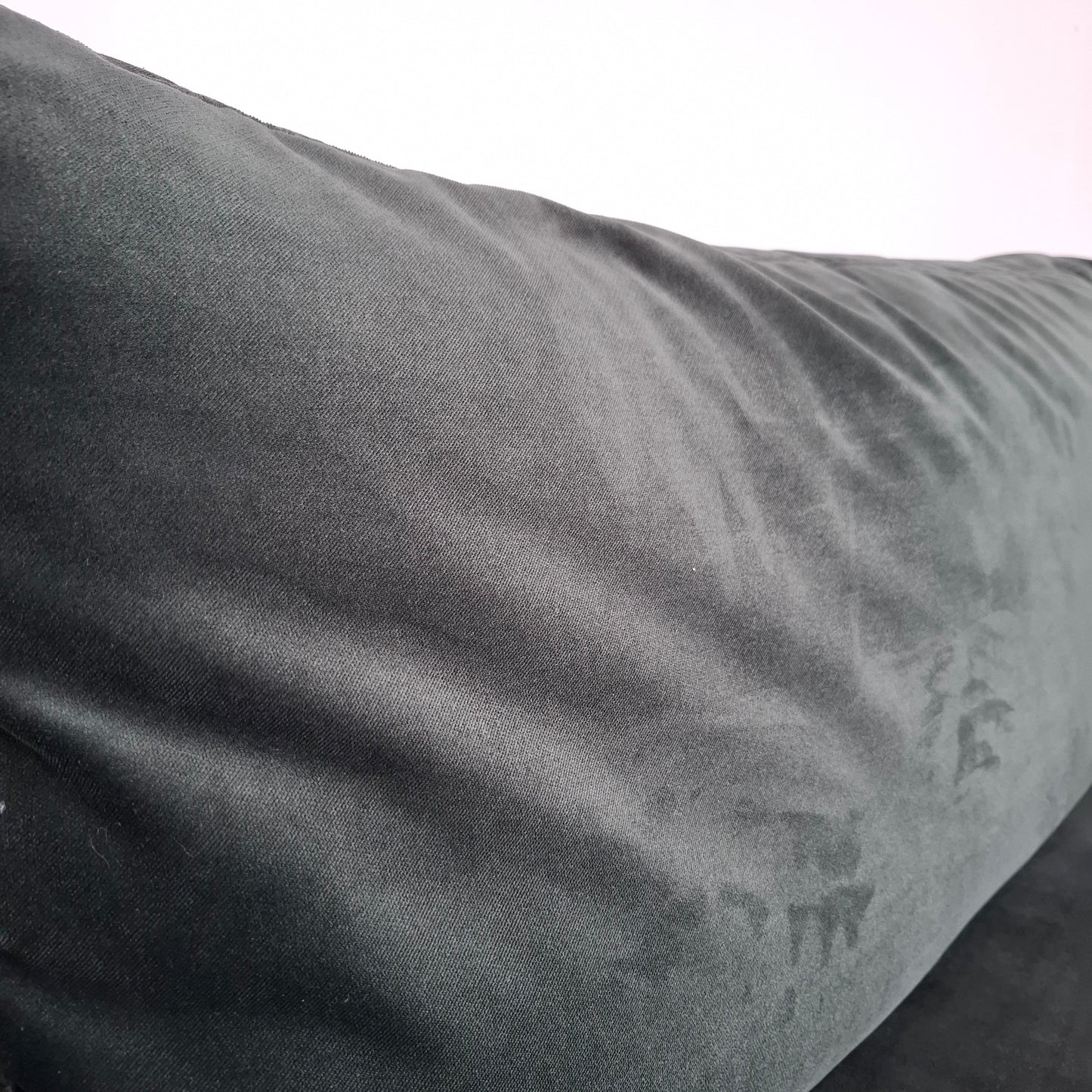 Velourse Retro-look 4 zits bank met hocker | Smaragd groen