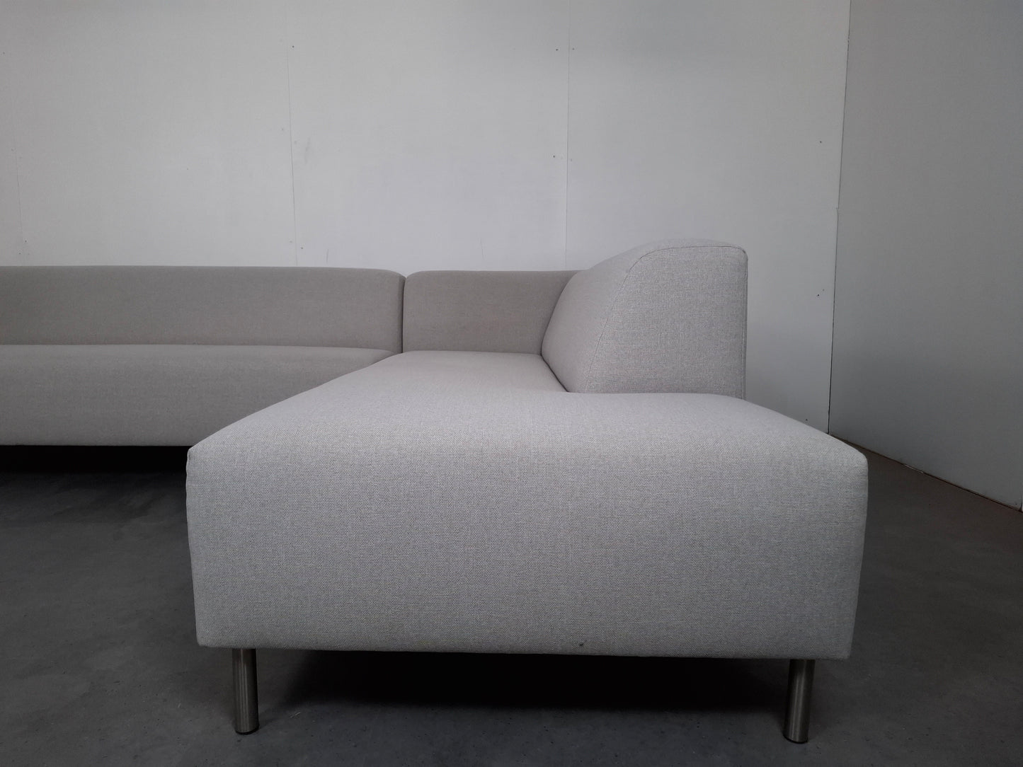 Hoge kwaliteits, moderne stijls hoekbank | Beige /Wit