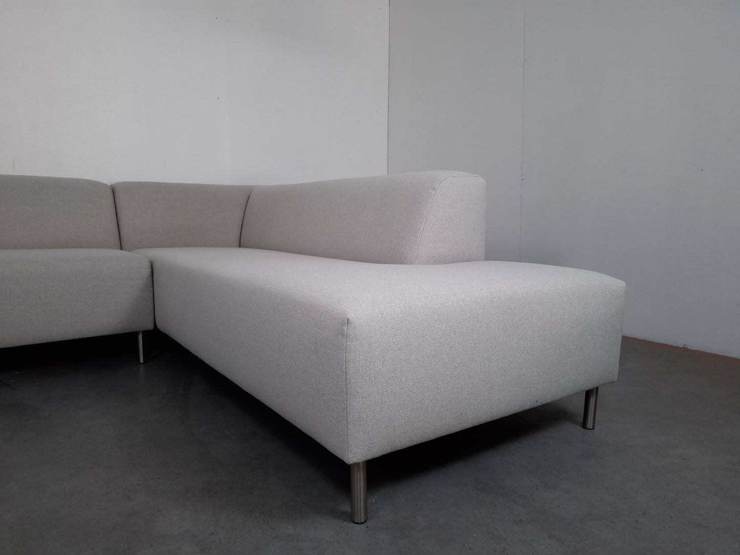 Hoge kwaliteits, moderne stijls hoekbank | Beige /Wit