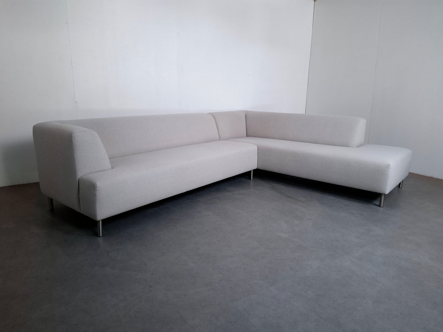 Hoge kwaliteits, moderne stijls hoekbank | Beige /Wit