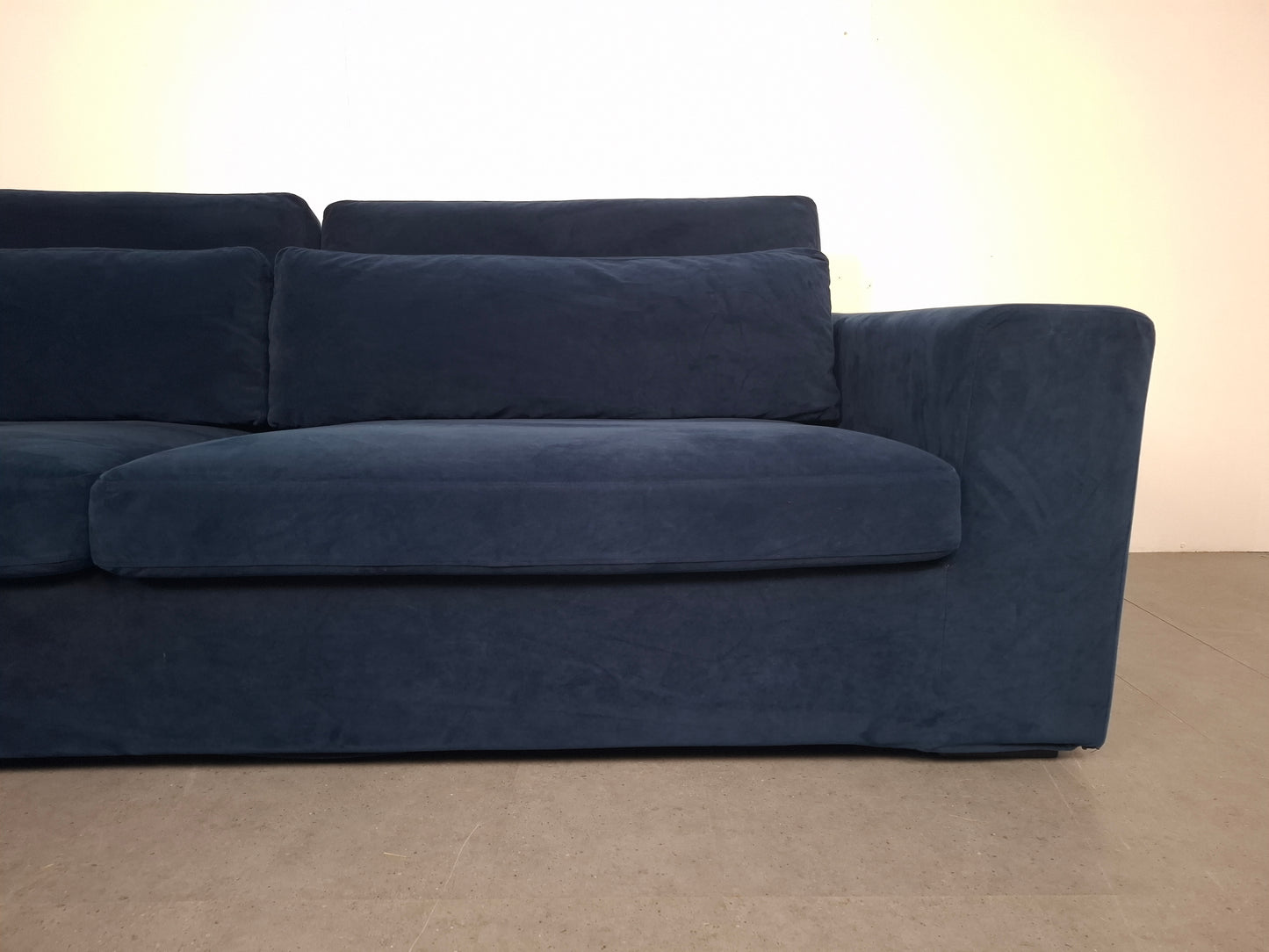 Velourse 4 zits bank | Blauw