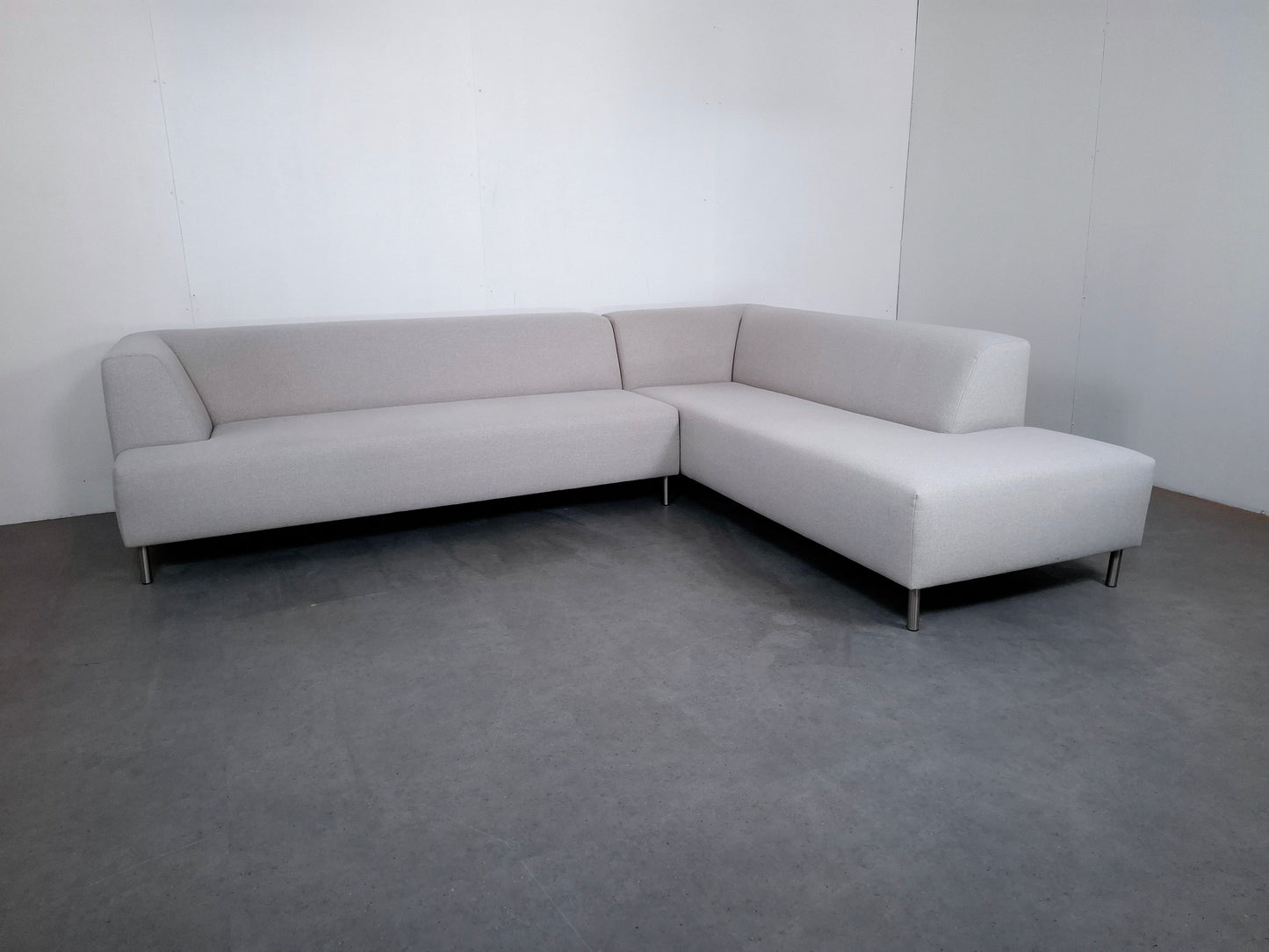 Hoge kwaliteits, moderne stijls hoekbank | Beige /Wit