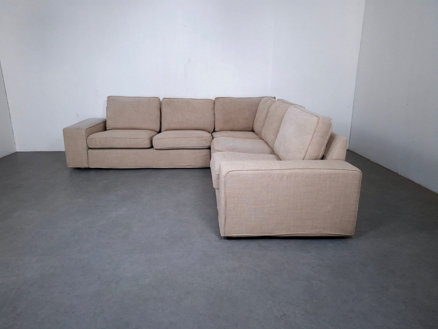 Ikea KIVIK 5 zits Hoekbank | Creme / Beige