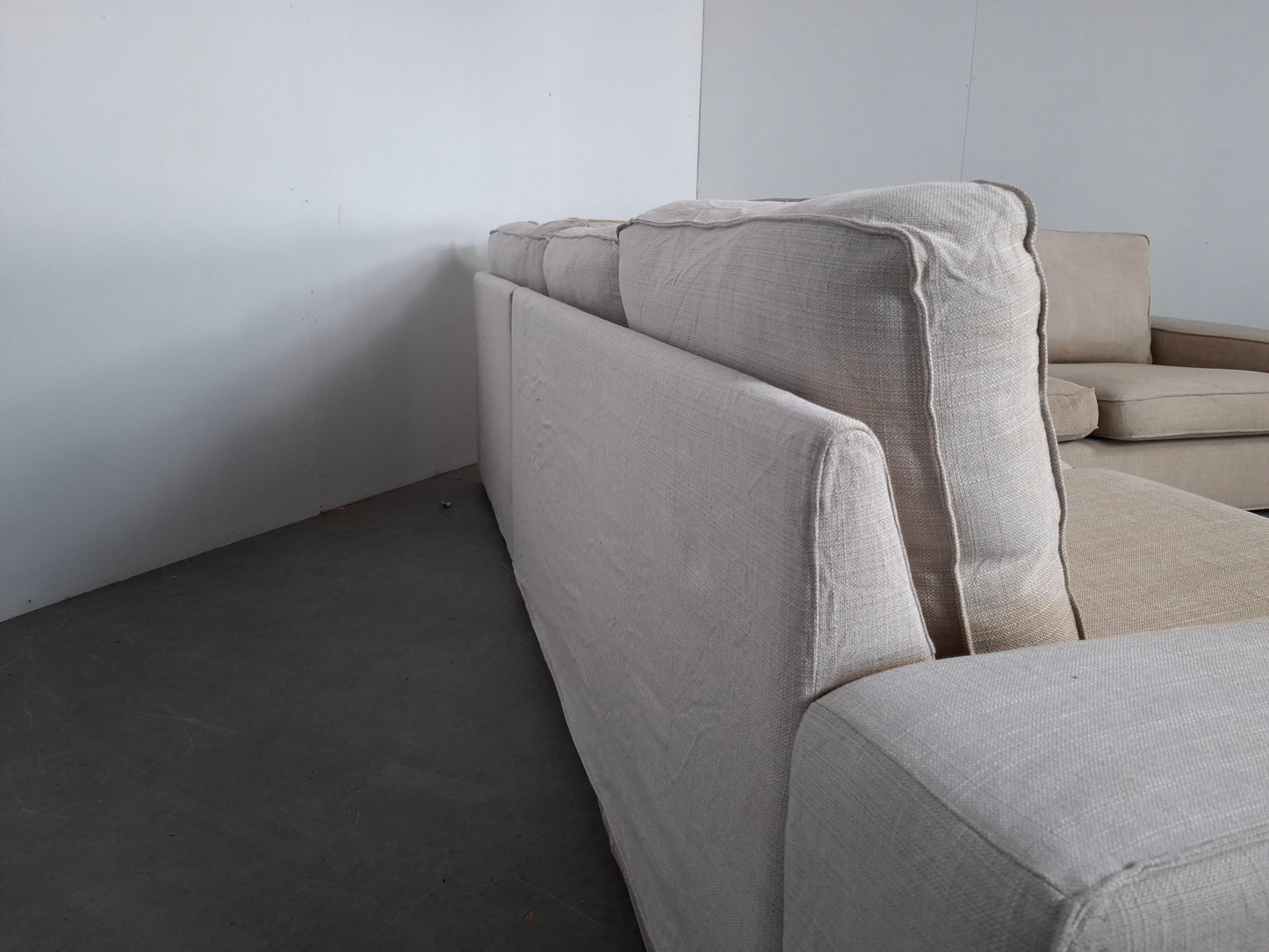 Ikea KIVIK 5 zits Hoekbank | Creme / Beige