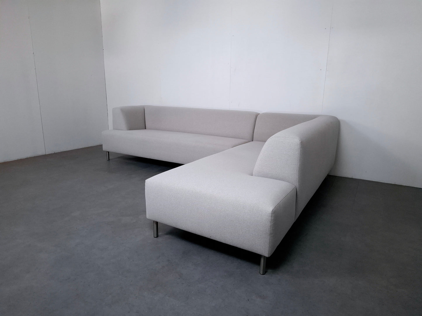 Hoge kwaliteits, moderne stijls hoekbank | Beige /Wit