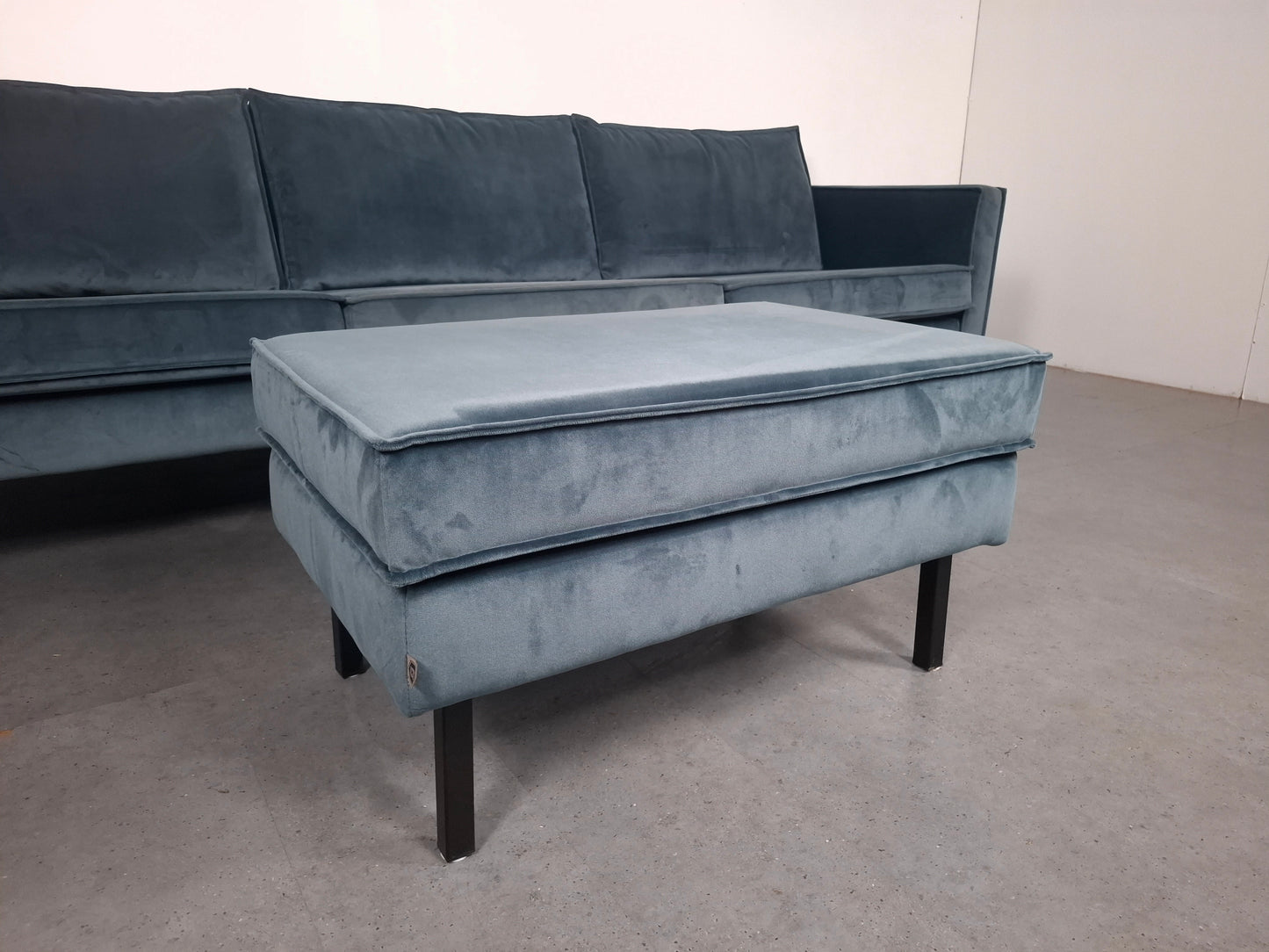 BePureHome 3 zits Bank met Hocker | Velvet Teal