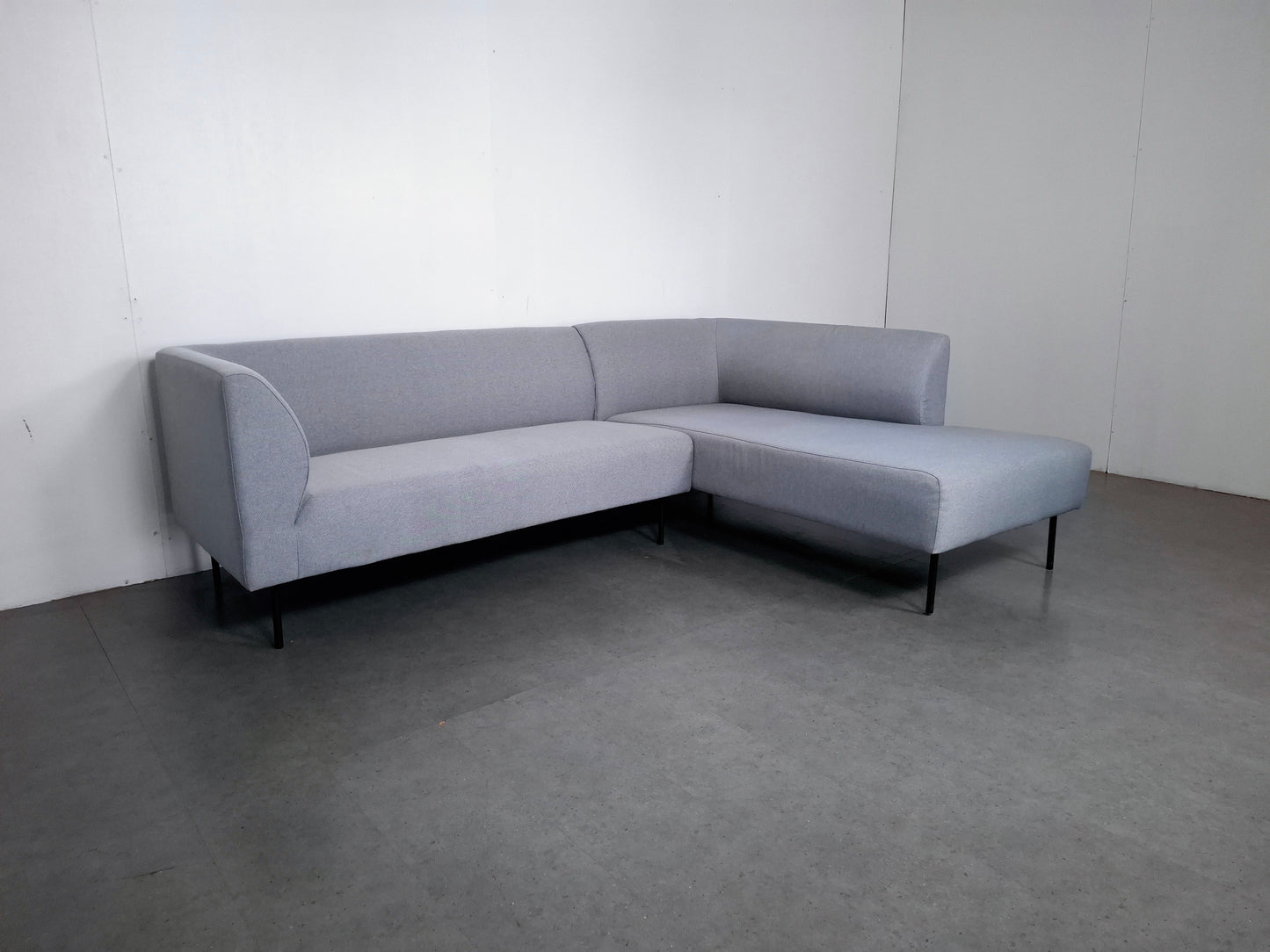 Compacte 3 zits Hoekbank | Licht grijs
