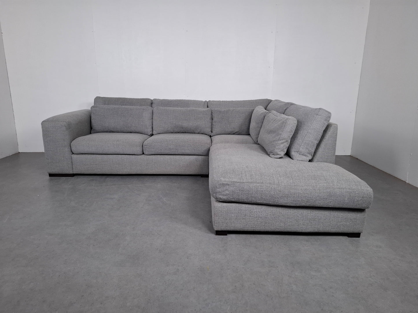 Montel bean style hoekbank | Licht grijs gemeleerd