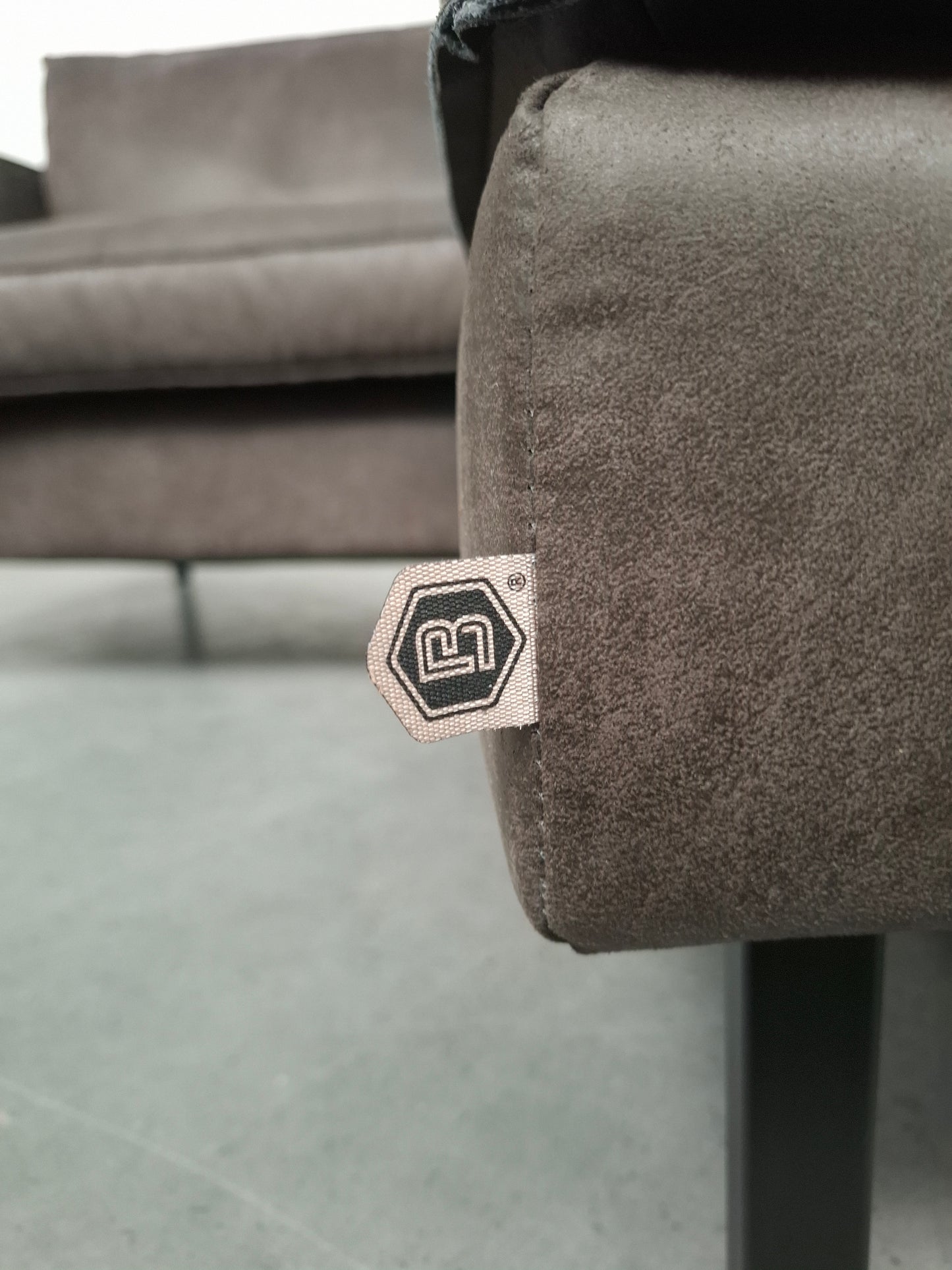 BePureHome model Rodeo Classic met hocker | Steengrijs