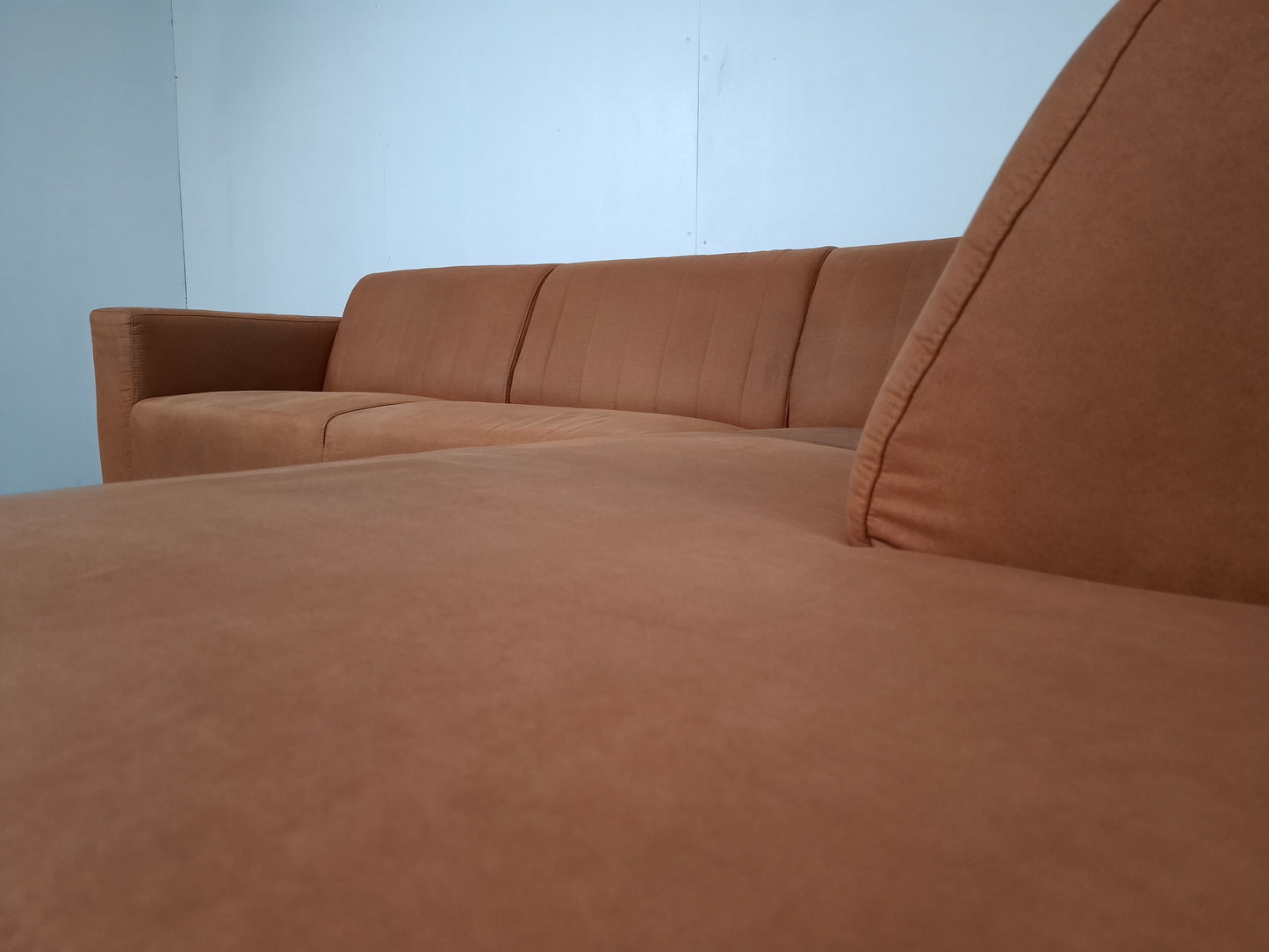 Industriële hoekbank | Cognac bruin