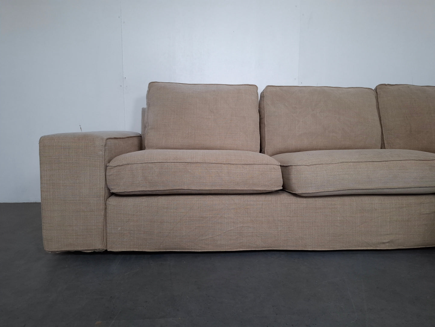 Ikea KIVIK 5 zits Hoekbank | Creme / Beige