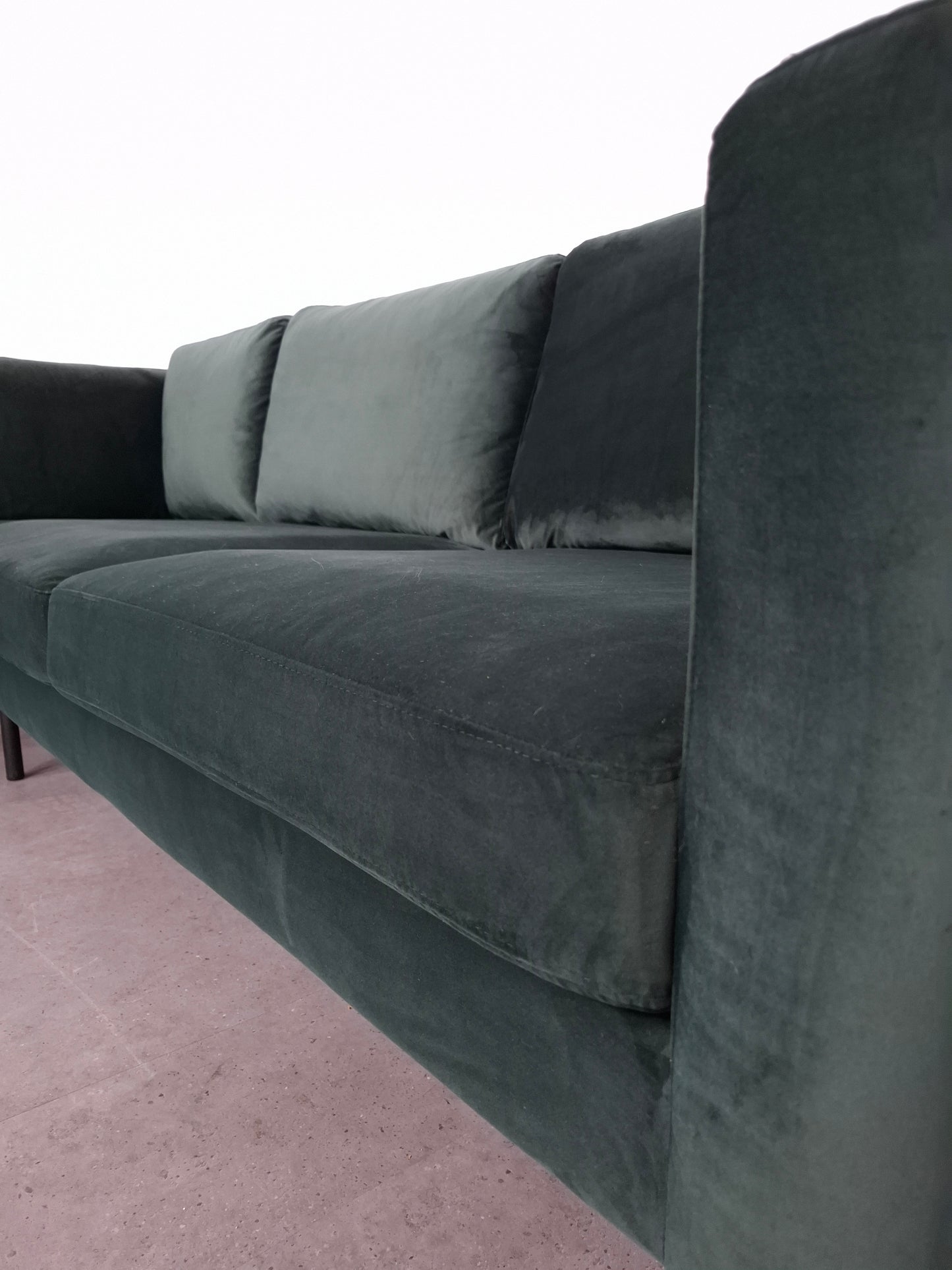 Velourse hoekbank | Groen