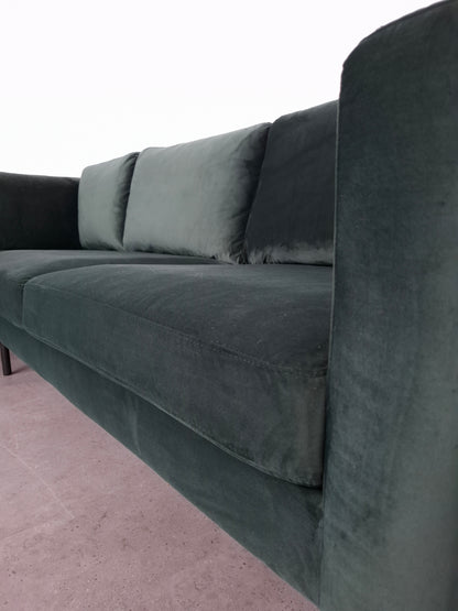 Velourse hoekbank | Groen
