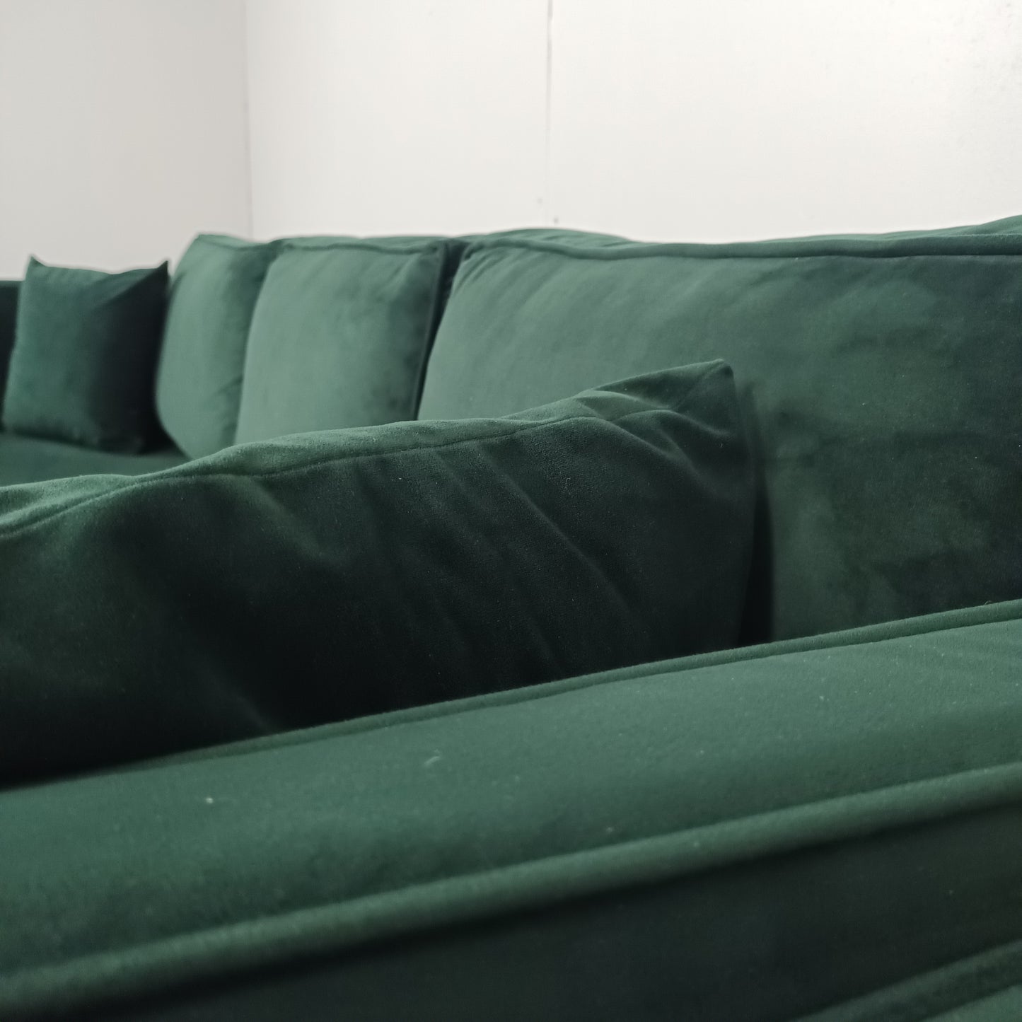 Moderne 3 zits hoekbank | Smaragd groen