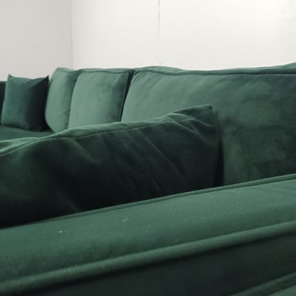 Moderne 3 zits hoekbank | Smaragd groen