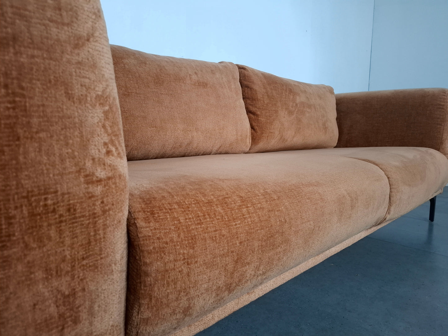 Unieke 2,5 zits Bank met Poef | Geel