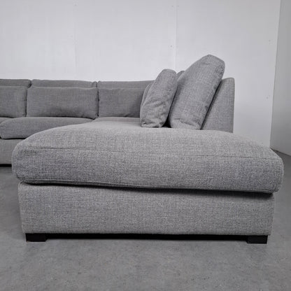 Montel bean style hoekbank | Licht grijs gemeleerd
