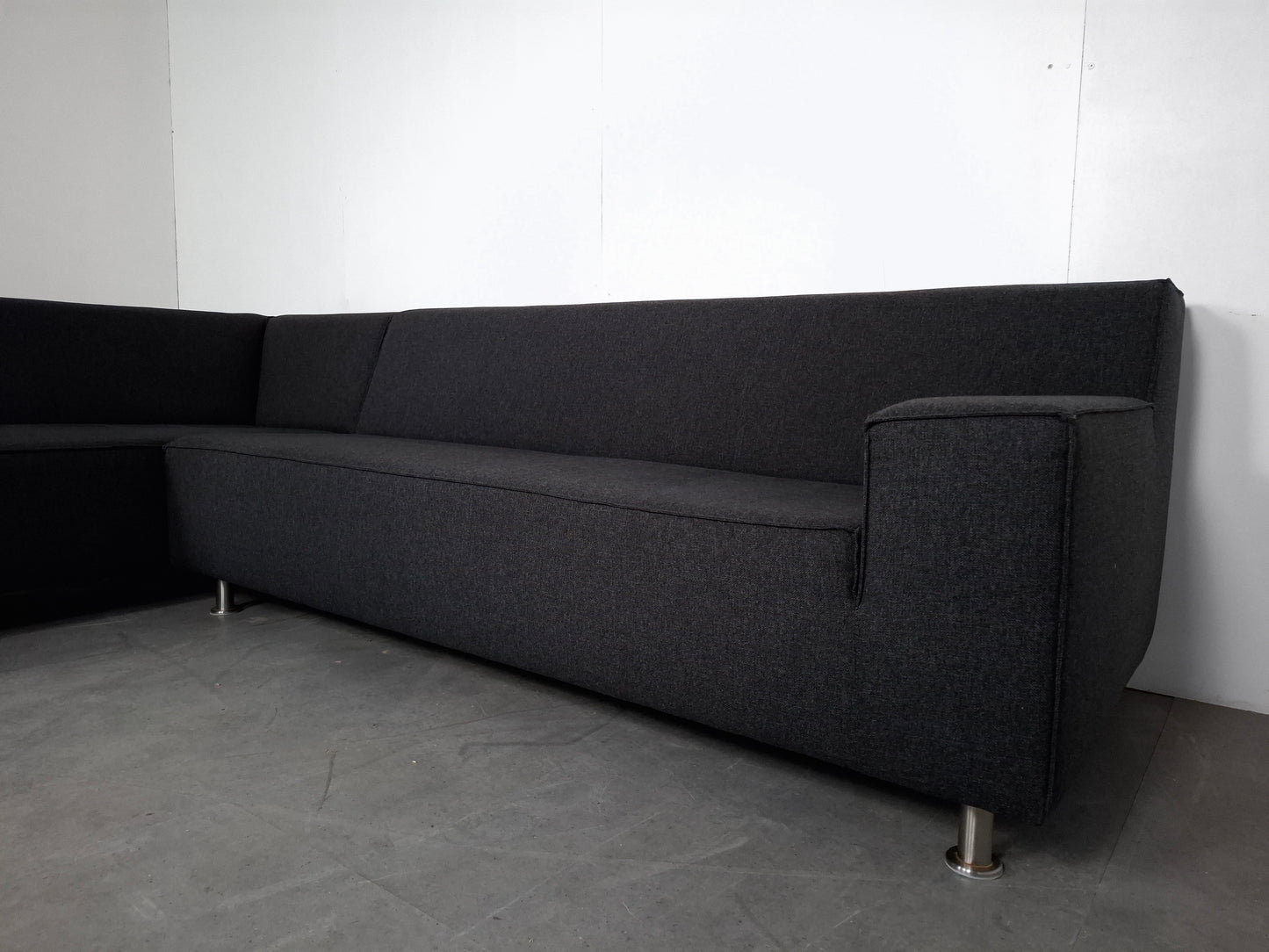 Moderne Hoekbank met Hocker | Grijs