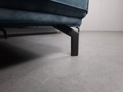 Velourse hoekbank | Petrol blauw