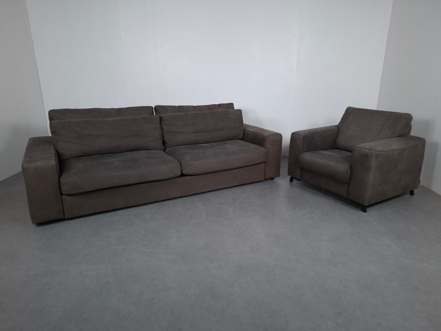 Henders & Hazel set: 4 zits Bank en Fauteuil | Grijs