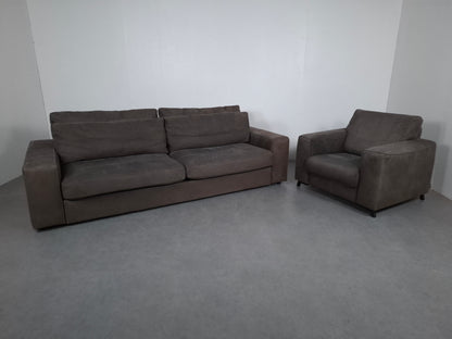 Henders & Hazel set: 4 zits Bank en Fauteuil | Grijs