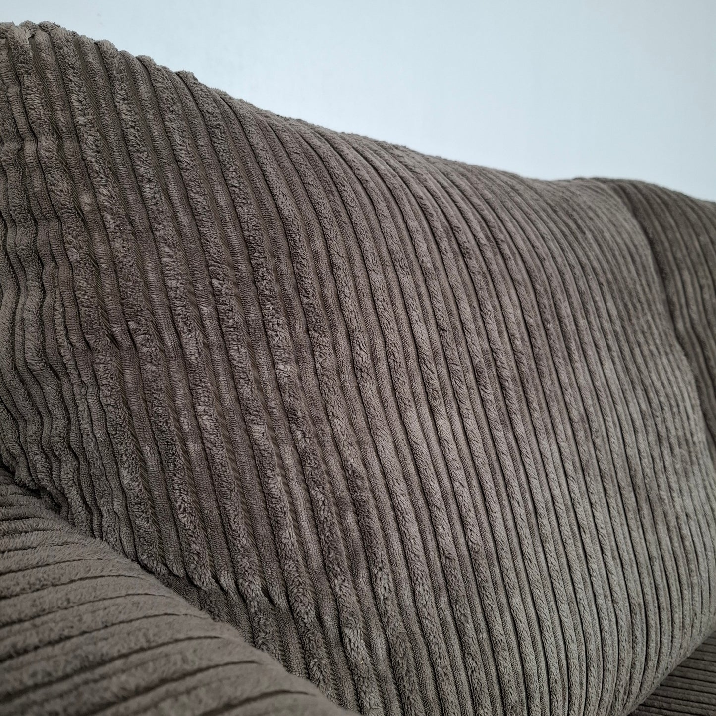 Ribstof 3 zits formaat hoekbank | Taupe bruin