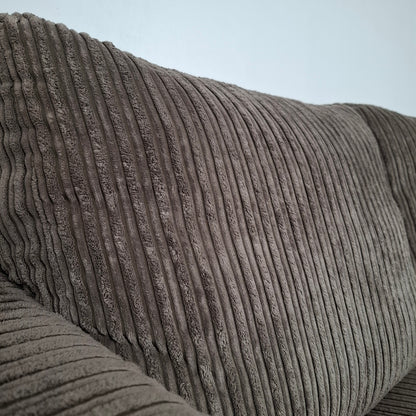 Ribstof 3 zits formaat hoekbank | Taupe bruin