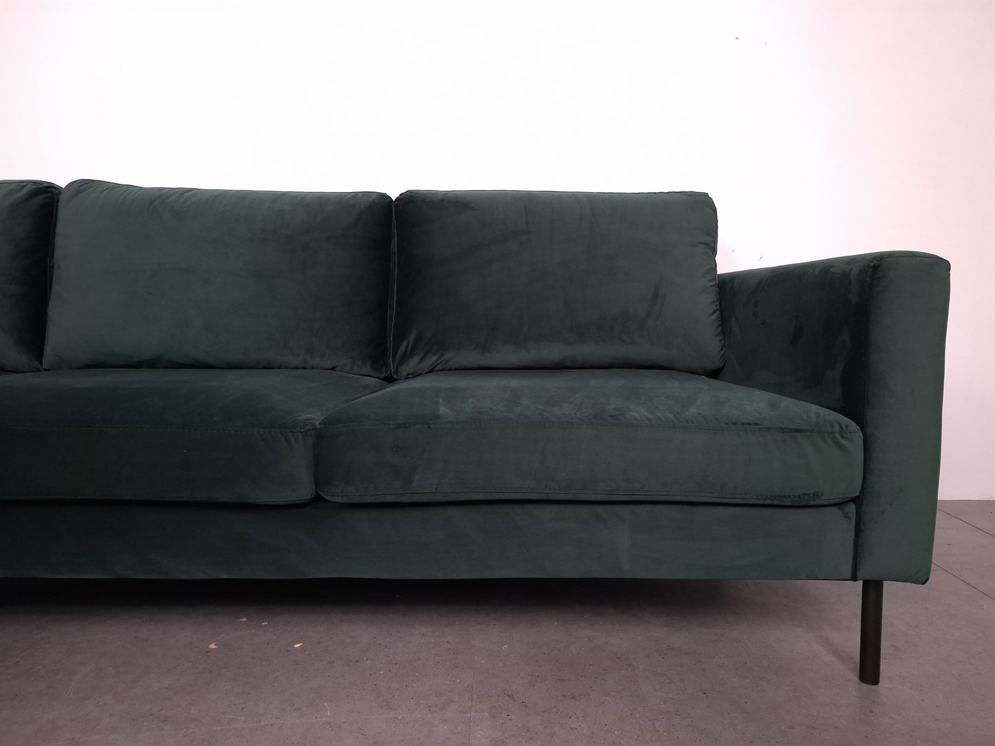 Velourse hoekbank | Groen