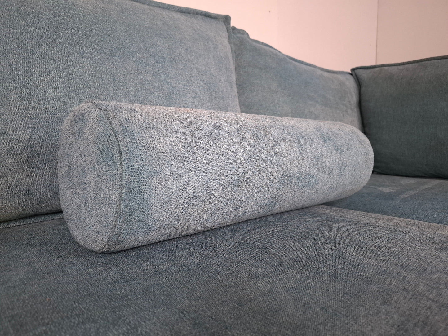 Hoogwaardige hoekbank | Licht blauw