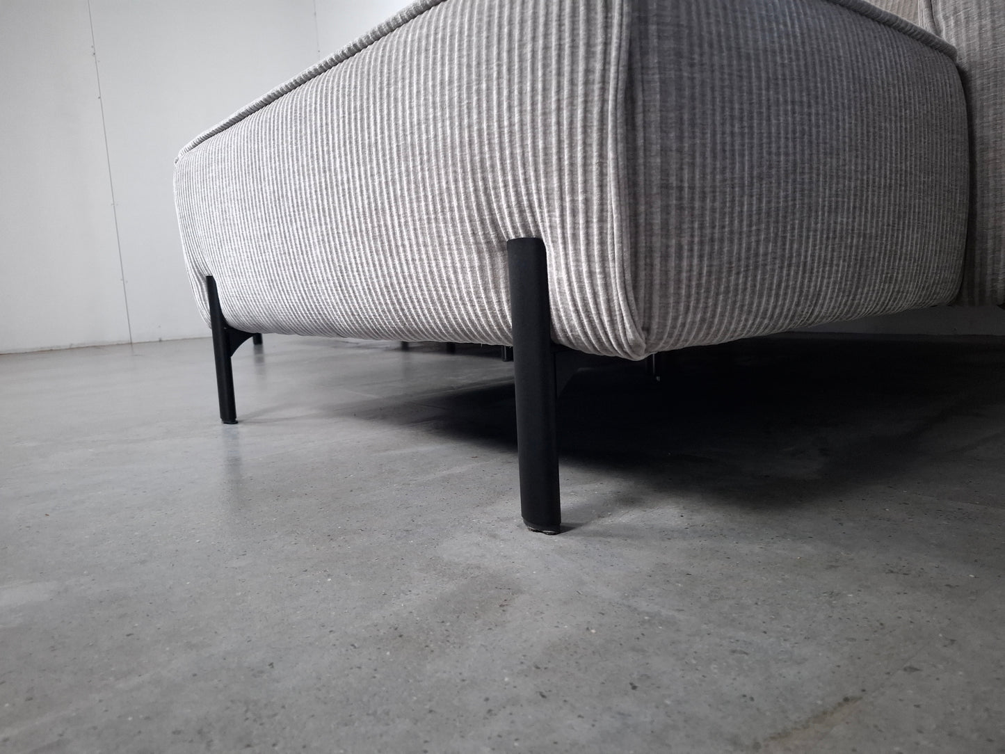 Moderne Rib Hoekbank | Licht grijs