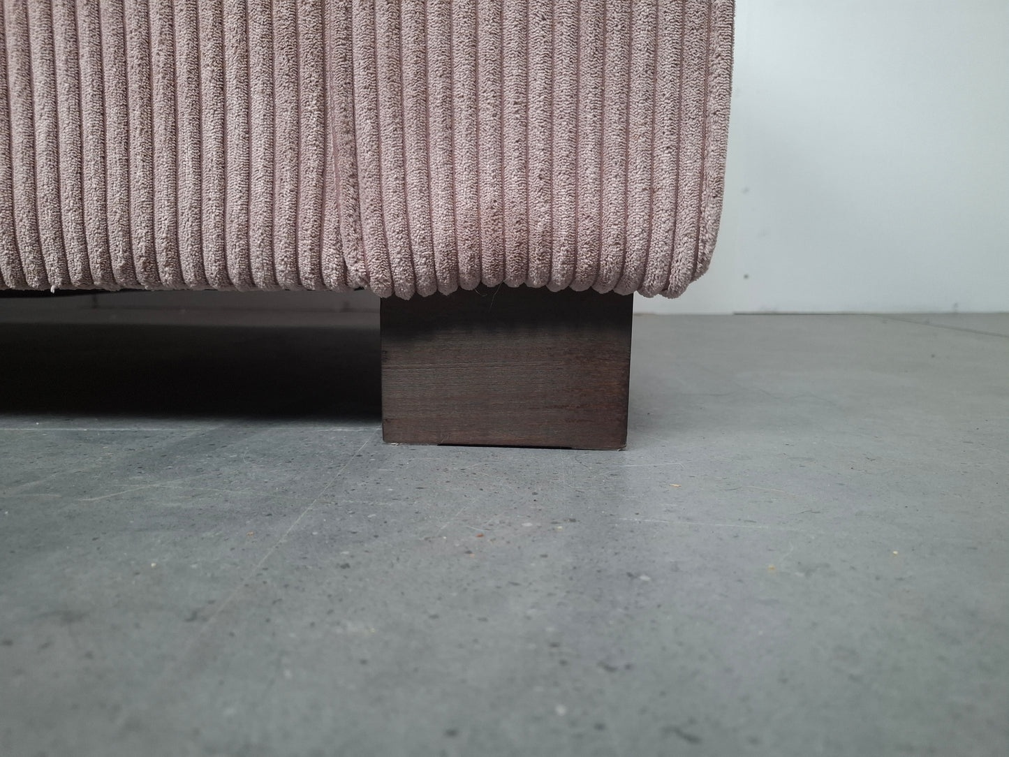 Zachte ribstof 2 zits bank | Roze