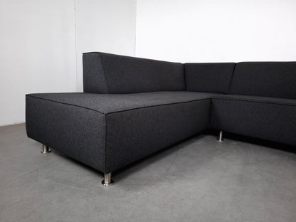 Moderne Hoekbank met Hocker | Grijs