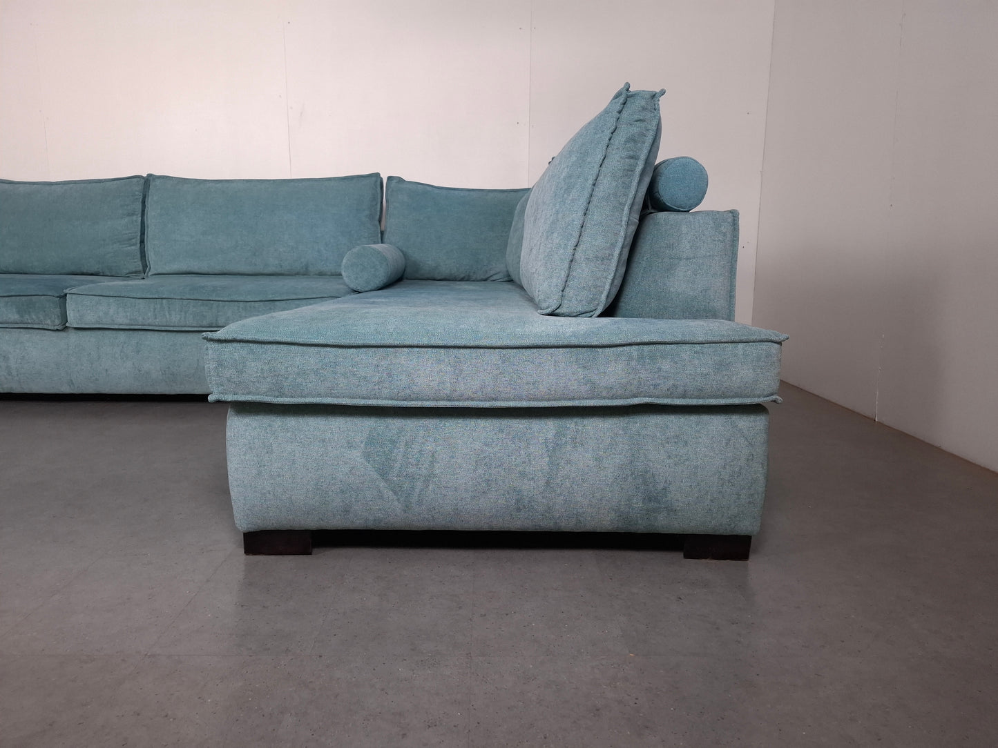 Hoogwaardige hoekbank | alicht blauw