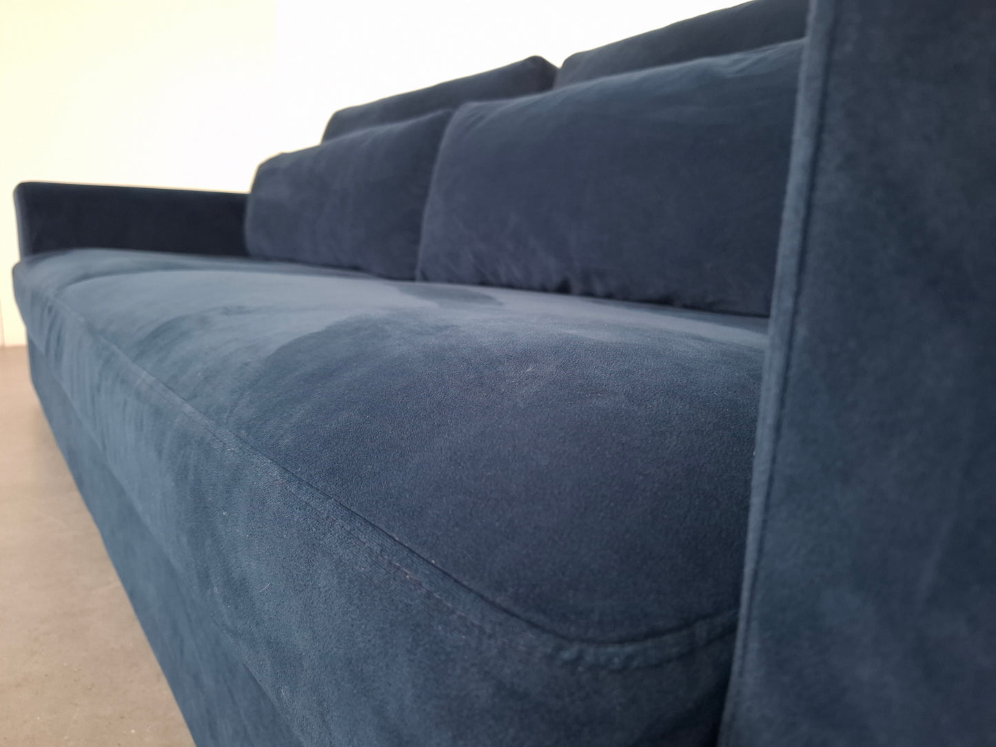 Velourse 4 zits bank | Blauw