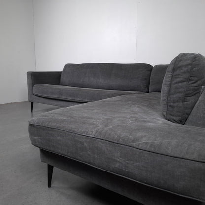 Vt Wonen, Crew Grey hoekbank | Jeans grijs
