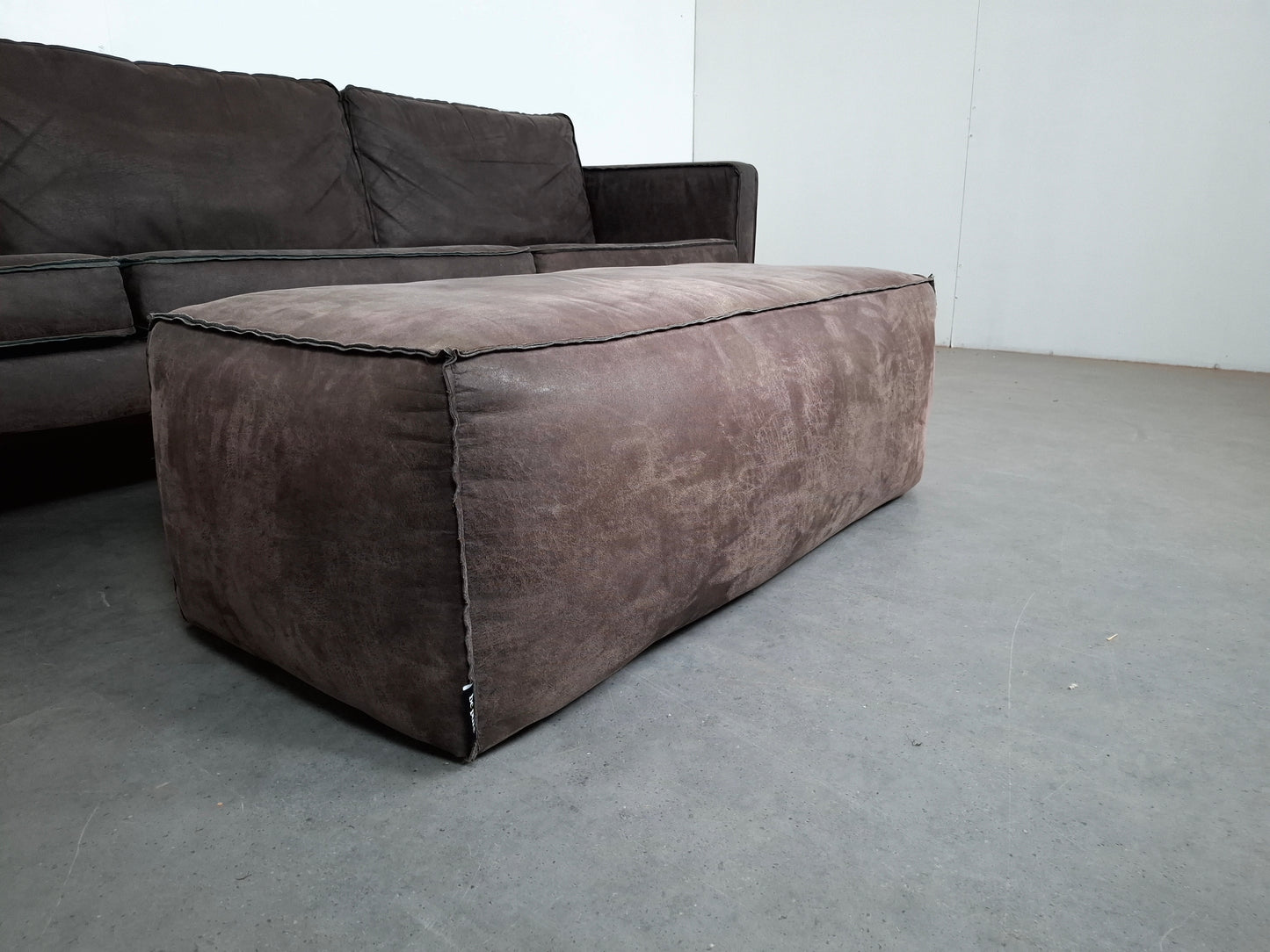 BePure Rodeo 3 zits Bank met Poef | Grijs